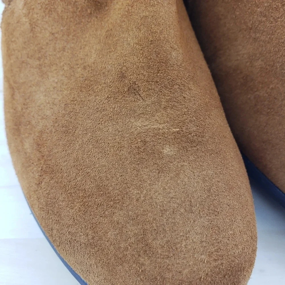 Minnetonka Fringe Boots Size 6 Tan Brown Suede Moccasins Ankle Booties Western - Picture 10 of 11